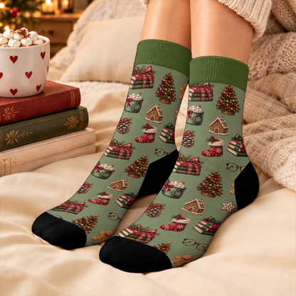 Shhh Im Reading Books Socks - Birth Flower Personalized Gifts
