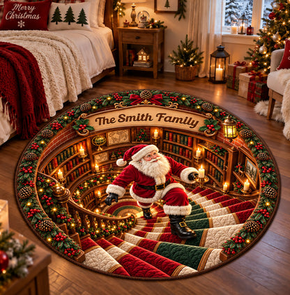 Merry Moments All Season Shaped Doormat - Personalized Christmas Decor 3D Round Rug