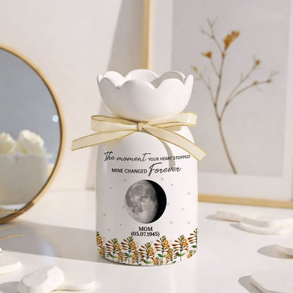 The Moment Your Heart Stopped - Personalized Custom Ribbon Tie Flower Vase