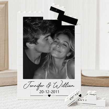 Personalized Couple Photo Building Block - Valentine Gift for Couple - Anniversary Gift