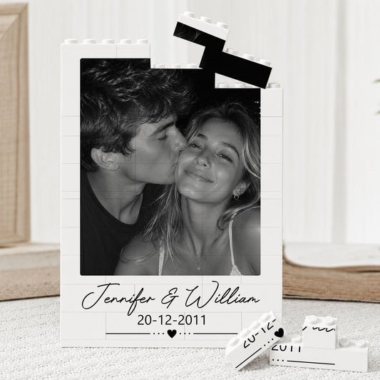 Personalized Couple Photo Building Block - Valentine Gift for Couple - Anniversary Gift