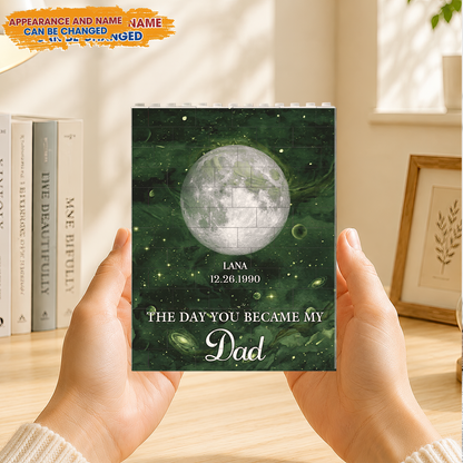 The Date You Became - Personalized Rectangle Building Brick