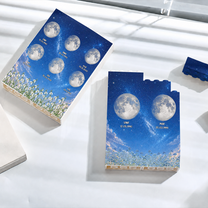 Personalized Moon Phase Building Block - Personalized Rectangle Building Brick