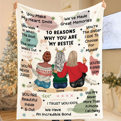10 Reasons Why You Are My Bestie Ver 2 - Personalized Custom Blanket