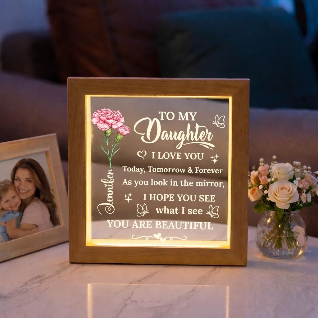 You Are My Greatest Blessing - Personalized LED Light Frame - Mother's Day Gift