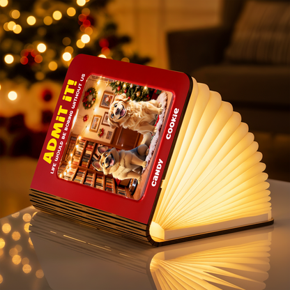 Life Would Be Boring Without Me - Personalized Book Lamp - Dog Lover