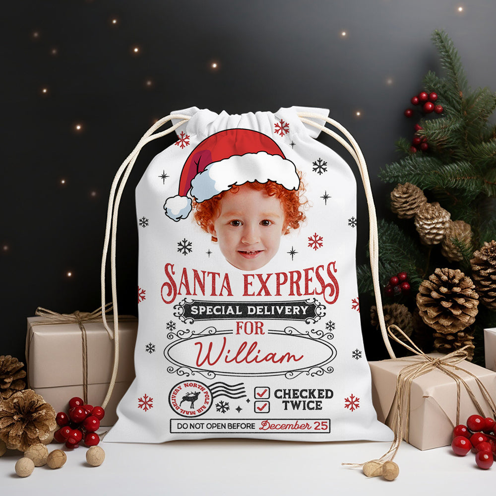 Santa Sack Express Delivery - Christmas Bag Gift For Family - Christmas Sack
