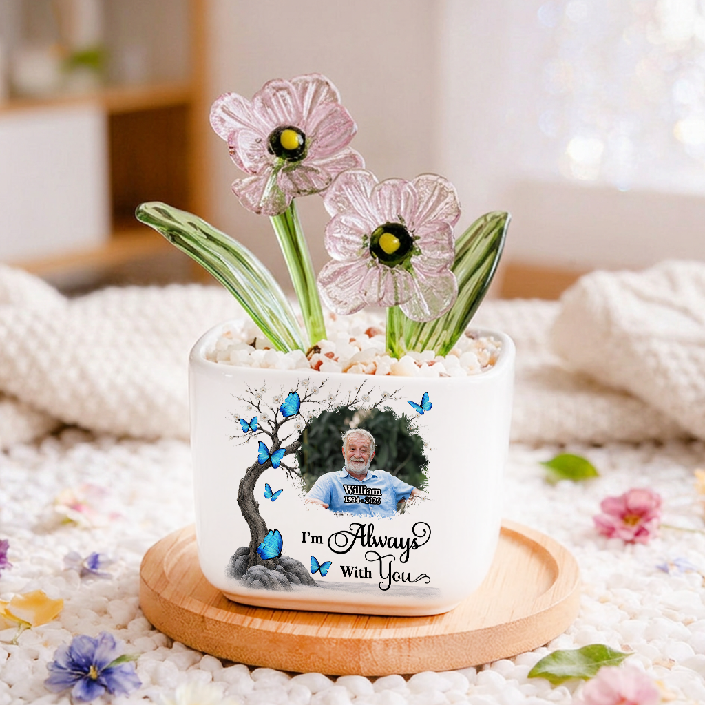 We Are Always With You - Personalized Custom Glass Everlasting Flowers