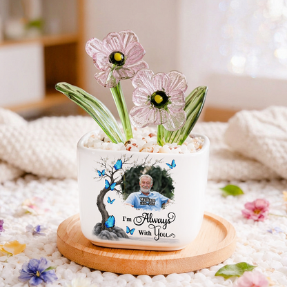 We Are Always With You - Personalized Custom Glass Everlasting Flowers