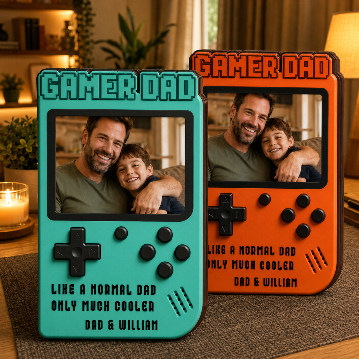 Gammer Dad - Personalized Memorial Wooden Sitom Angn - Cusgel Figure Block, Sympathy Gift