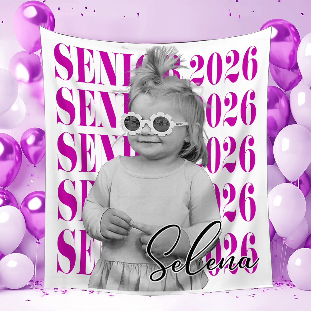 Classic Senoir Party Style Graduation Decor - Personalized Congrats Graduation Backdrop
