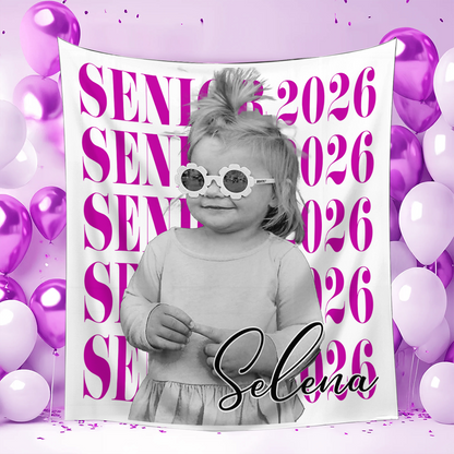 Classic Senoir Party Style Graduation Decor - Personalized Congrats Graduation Backdrop