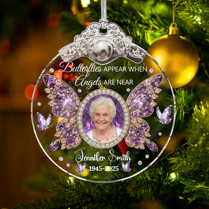 My Angel - Personalized Glass Ornament With Silver and Gold Cap