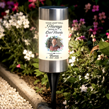 Forever Loved Solar Garden Light - Personalized Memorial Sympathy Gifts For Loss Of Mom, Dad
