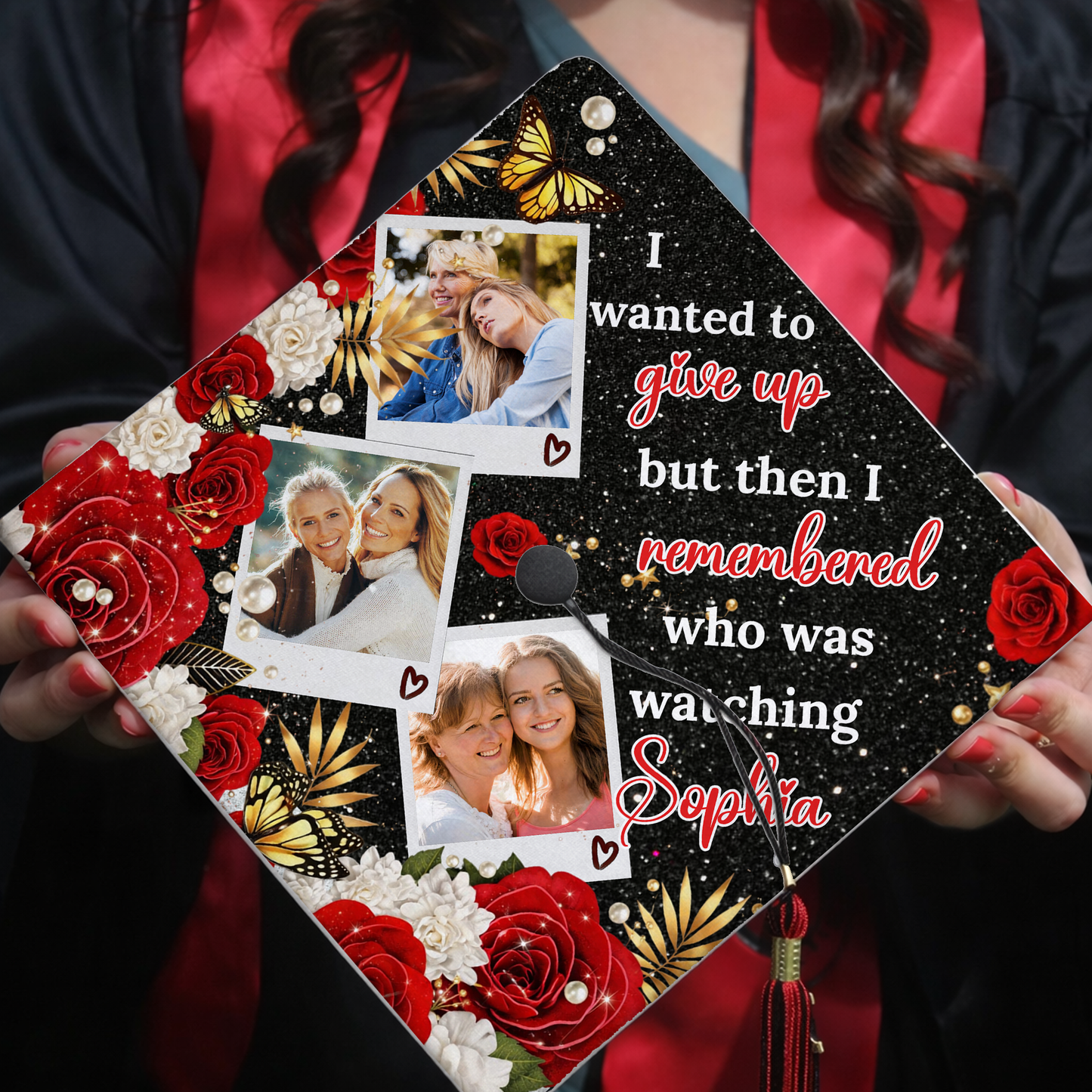 Custom Proud Mom and Dad Graduation Cap Class Of 2026 - Personalized Printed Graduation Cap Topper