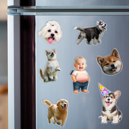 Personalized Funny Chibi Fridge Magnet - Custom Photo Squeeze Magnet, Kitchen Decor