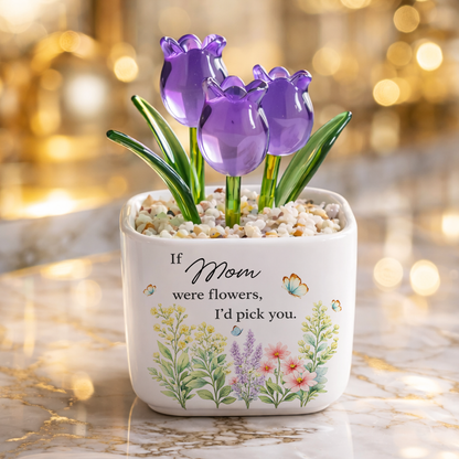 Always Love You Flowers - Personalized Custom Glass Everlasting Tulips