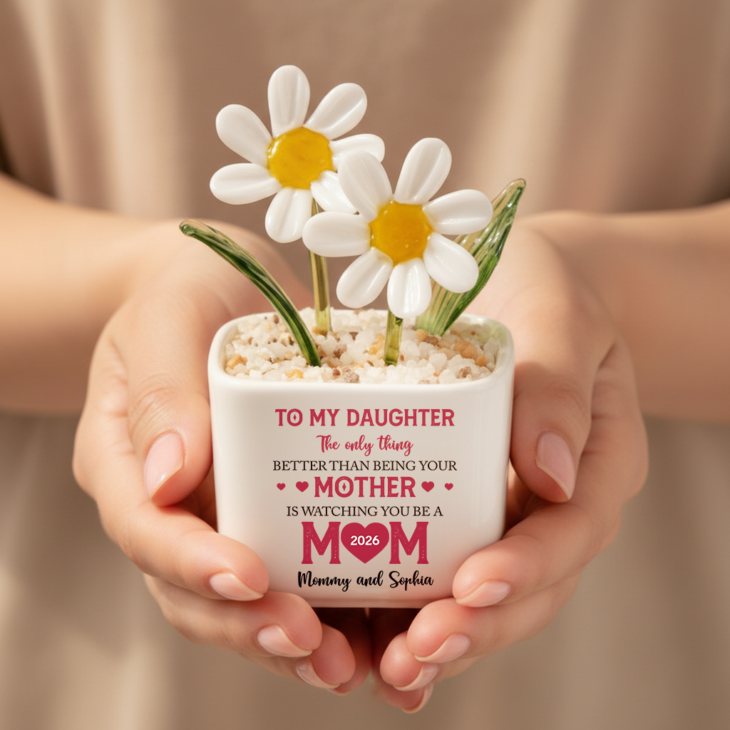 Floral To My Daughter - Personalized Custom Glass Everlasting Flowers