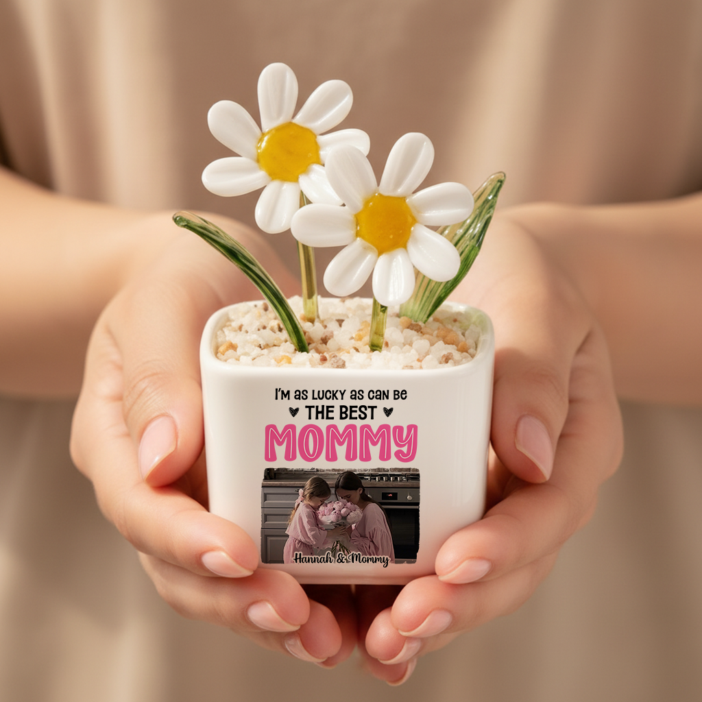 I Am Lucky - Personalized Custom Glass Everlasting Flowers