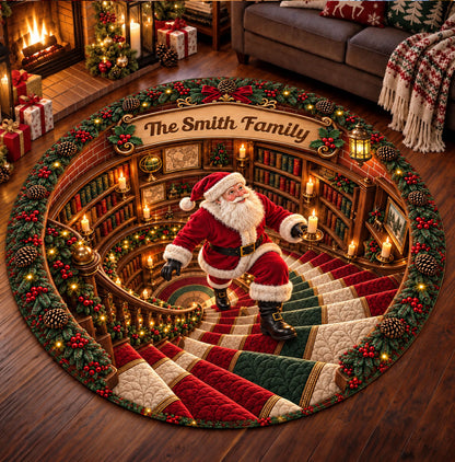 Merry Moments All Season Shaped Doormat - Personalized Christmas Decor 3D Round Rug
