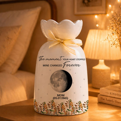 The Moment Your Heart Stopped - Personalized Custom Ribbon Tie Flower Vase