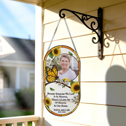 I'm Always With You Memorial - Personalized Oval Stained Glass Suncatcher