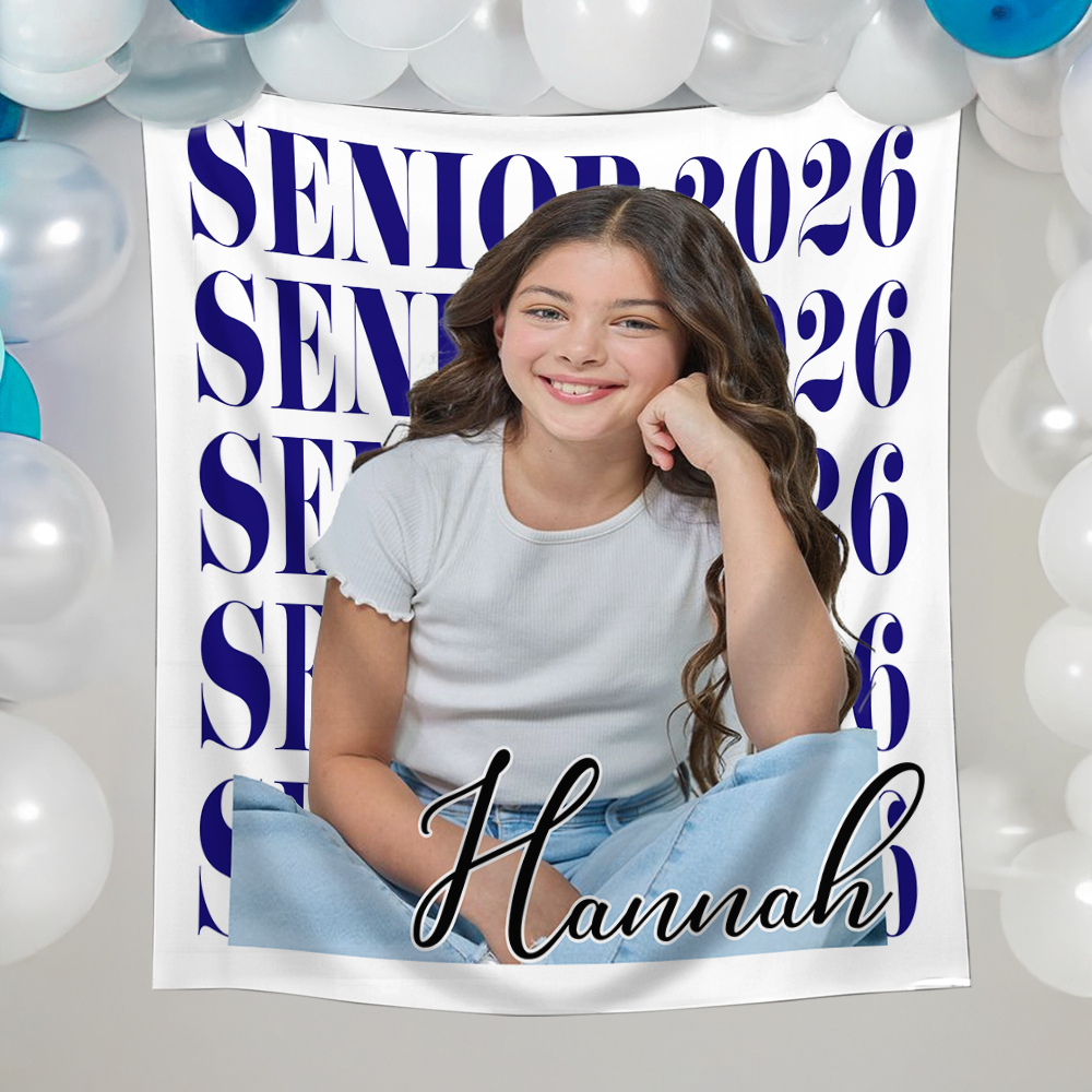 Classic Senoir Party Style Graduation Decor - Personalized Congrats Graduation Backdrop