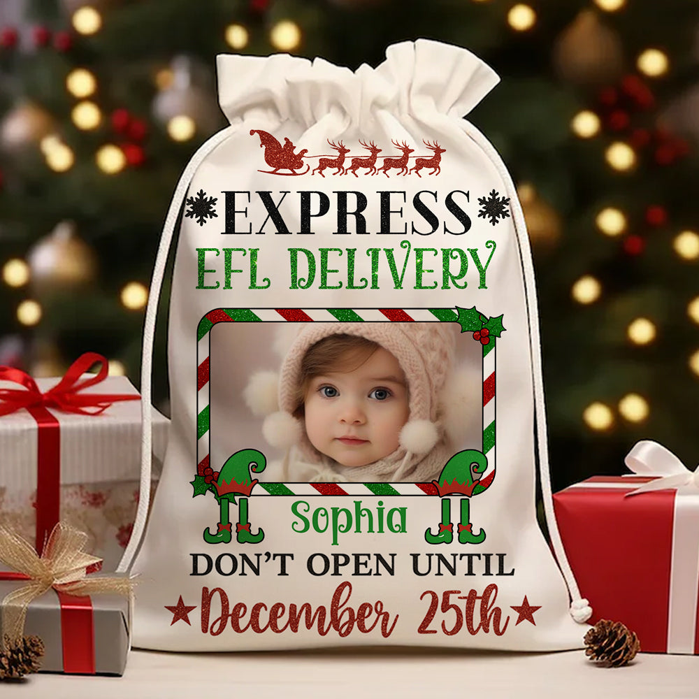 Express Elf Delivery - Christmas Bag Gift For Family - Christmas Sack