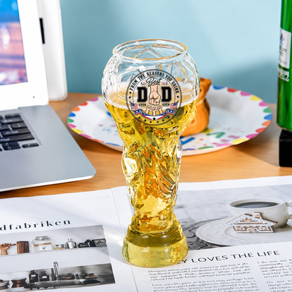 Best Dad Ever Ever From The Reasons You Drink Personalized Trophy Beer Glass - Match Day Beer Glass, Birthday Gift for Him, Gift for Dad