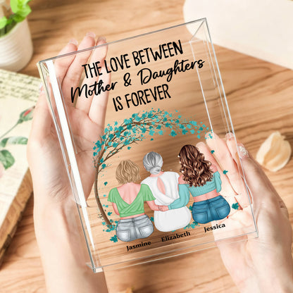 The Love Between Mother & Daughters Is Forever - Personalized Acrylic Book Vase