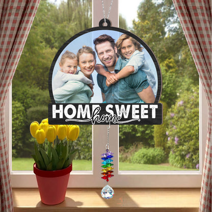 Home Sweet Home  - Ornament Hanging Piece With Crystal Charm
