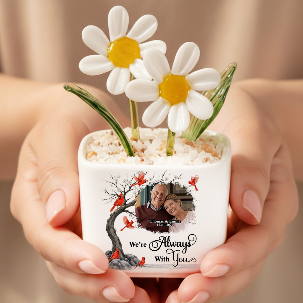 We Are Always With You - Personalized Custom Glass Everlasting Flowers