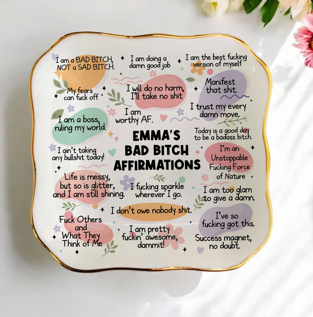 My Swear Affirmations - Personalized Ring Dish - Mother's Day Gifts