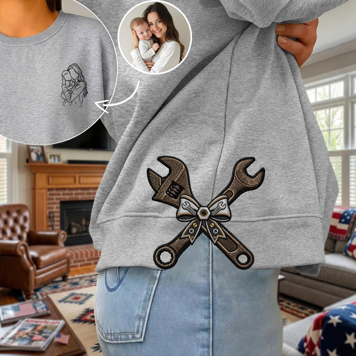 Cette maman appartient à - T-shirt unisexe personnalisé 