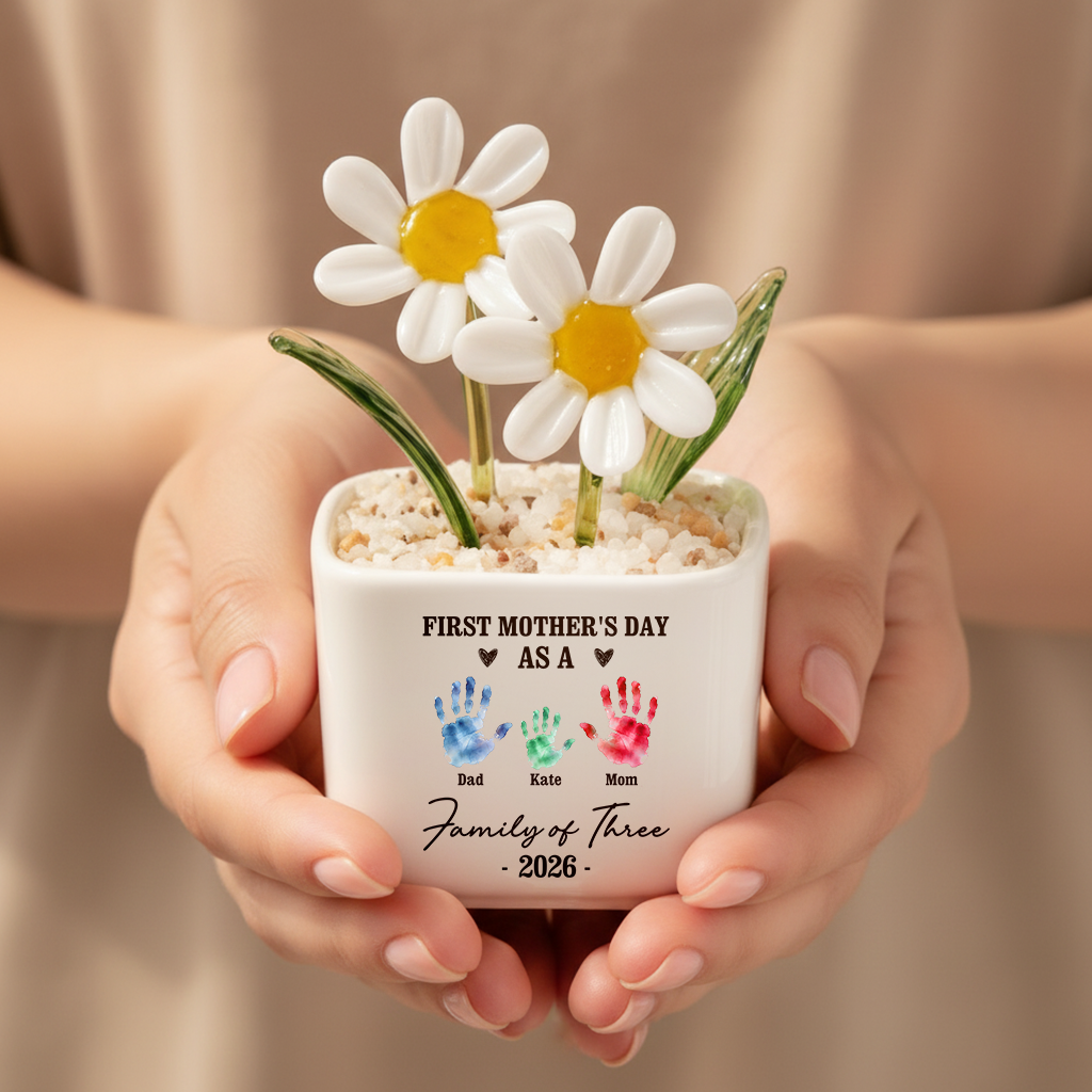 First Mother Day - Personalized Custom Glass Everlasting Flowers
