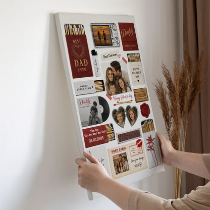 Mots croisés familiaux avec des fleurs - Impressions sur toile personnalisées