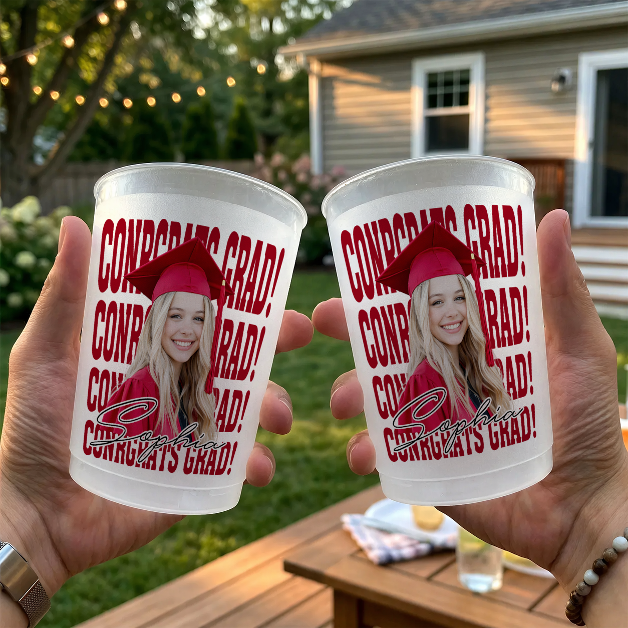 Class Of 2026 Congrats Grad Custom Photo - Personalized Graduation Cups