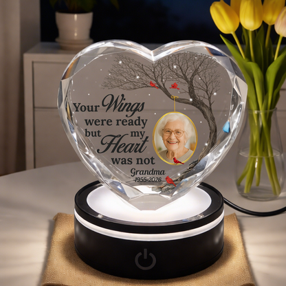 Forever In My Heart - Personalized Custom Crystal Led Light