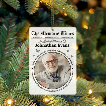 Memory Times - Personalized Acrylic Ornament