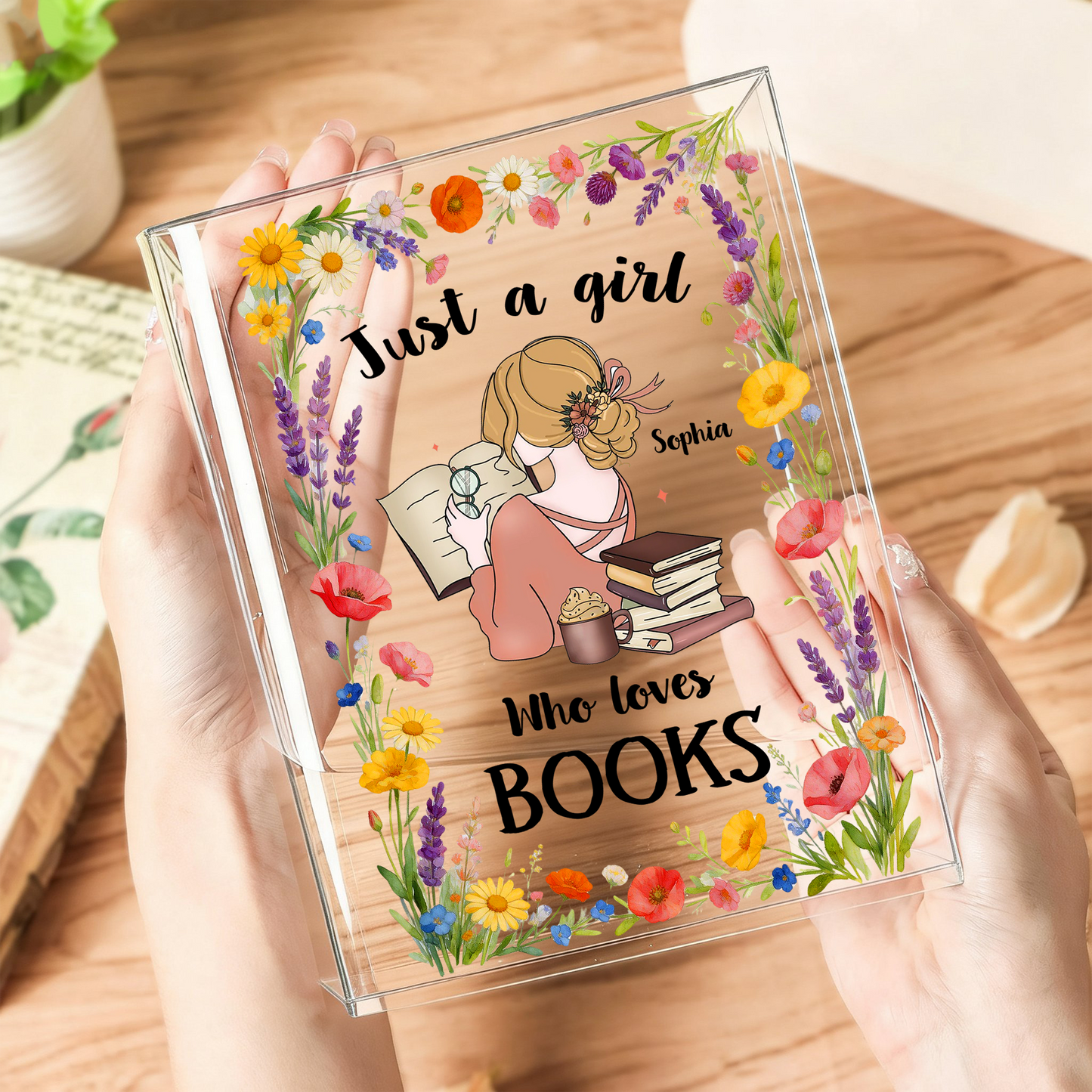 Just A Girl Who Loves Book - Personalized Acrylic Book Vase