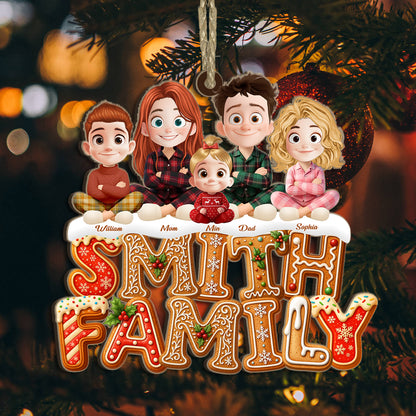 Cookies Family Our Christmas - Custom Shaped 2 Layered Wood Christmas Ornament
