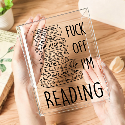 I'm Reading Funnny Custom Book Name - Personalized Acrylic Book Vase