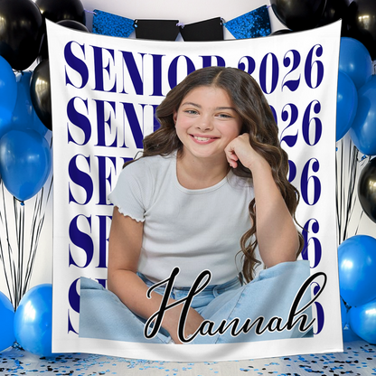 Classic Senoir Party Style Graduation Decor - Personalized Congrats Graduation Backdrop