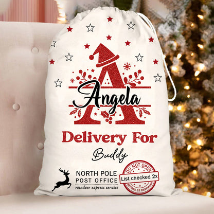 Christmas Letter Bag Custom Photo - Christmas Bag Gift For Family - Christmas Sack
