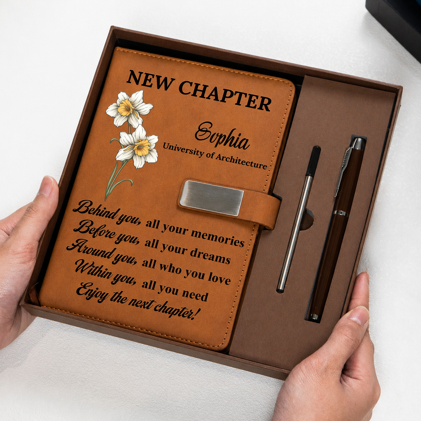 New Chapter - Personalized Leather Notebook Set