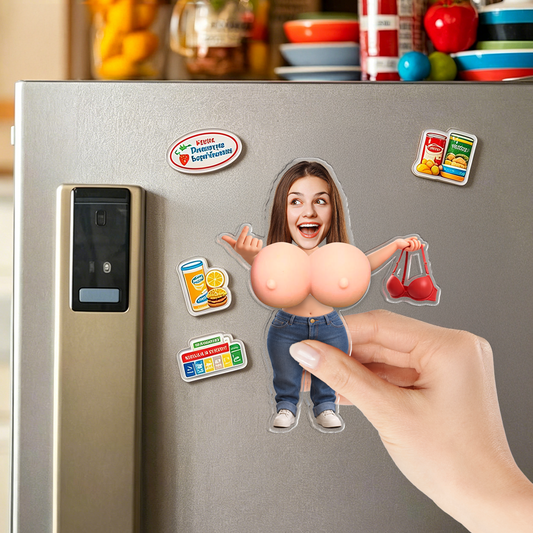Personalized Funny Mommy Squishy Fridge Magnet - Custom Photo Squeeze Magnet, Kitchen Decor