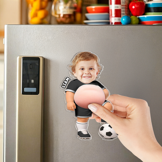 Personalized Funny Fridge Magnet - Custom Photo Squeeze Magnet, Kitchen Decor