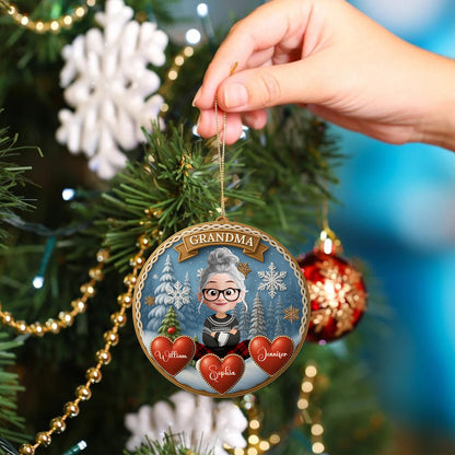 Santa Grandma Christmas 2025 - Personalized Acrylic Ornament