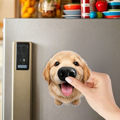 Personalized Funny Dog Nose Squishy Fridge Magnet - Custom Squeeze Magnet, Kitchen Decor