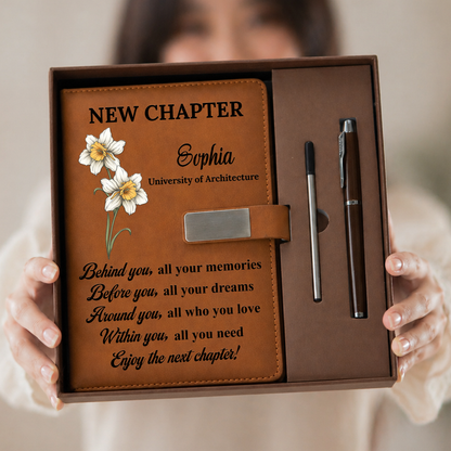 New Chapter - Personalized Leather Notebook Set